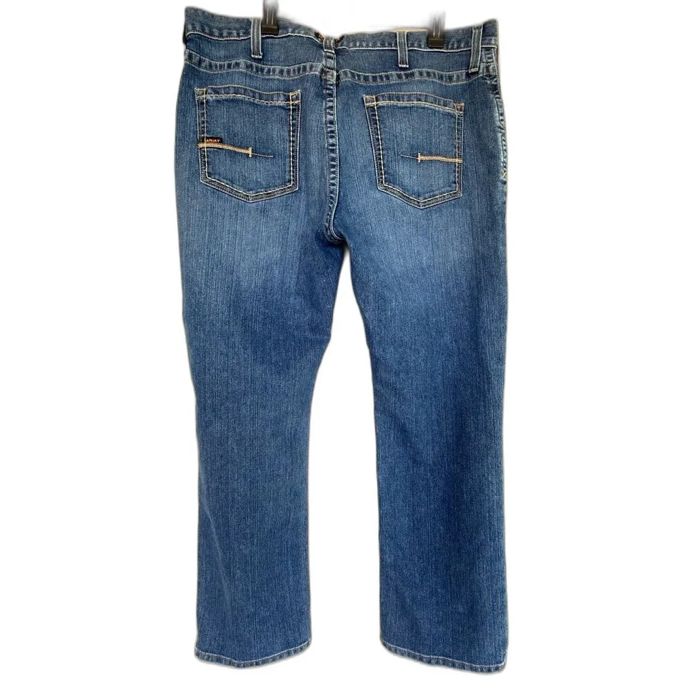 Ariat Rebar M4 Low Rise Bootcut Jeans Mens 40x32 Stretch Denim Workwear Western